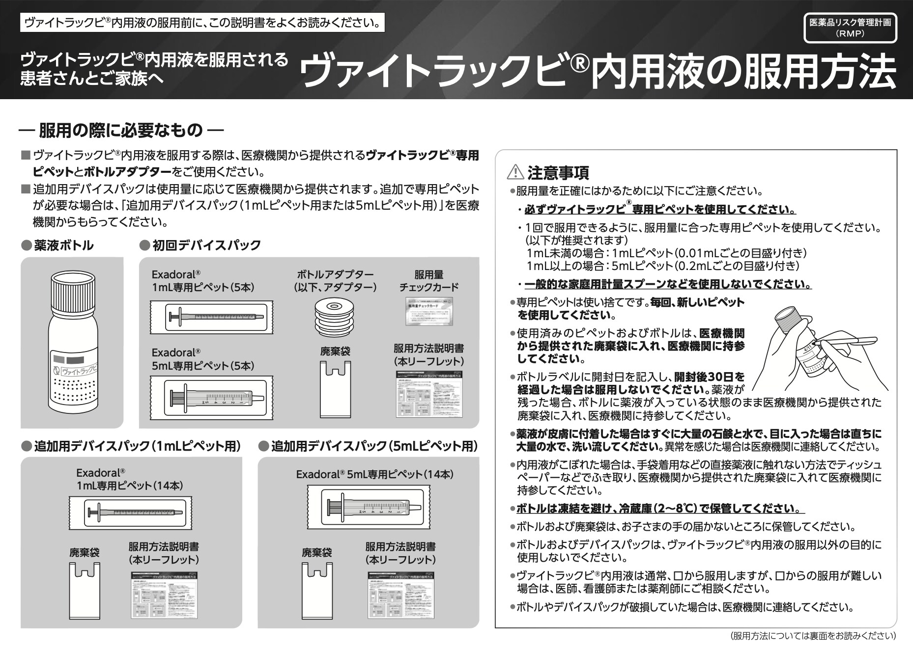 内用液の服用方法