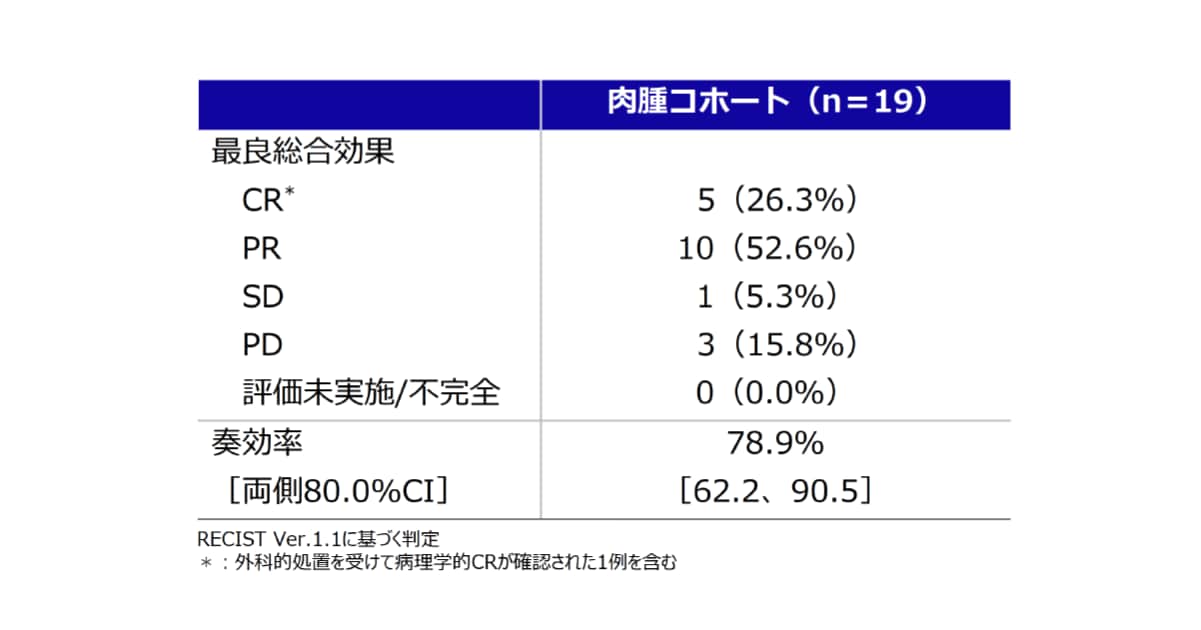 抗腫瘍効果［中間解析（独立評価判定）］
